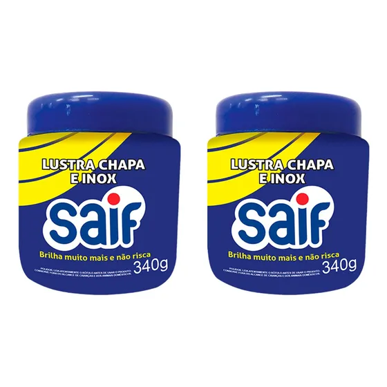 Kit 02 Pasta De Polir E Limpar Chapas E Fogões A Lenha Saif