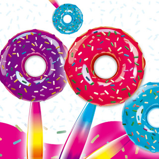 3x Caixas Pirulito Dip Loko Donuts Brilha No Escuro 30un 3x Caixas Pirulito Dip Loko Donuts Brilha No Escuro 30un