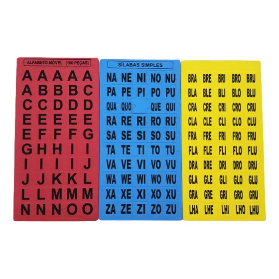 Letras Em Eva Alfabeto, Sílabas Simples E Complexa 650 Pç