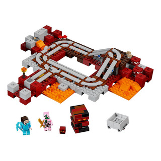 Juguete Lego Minecraft The Nether Railway 21130 Con Figuras Juguete Lego Minecraft The Nether Railway 21130 Con Figuras
