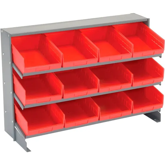 Estante Banco Cubo Ancho Rojo