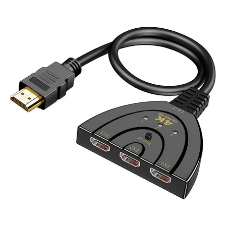 Switch Hub Multiplicador Hdmi 4k 3 En 1 Salida Resistente
