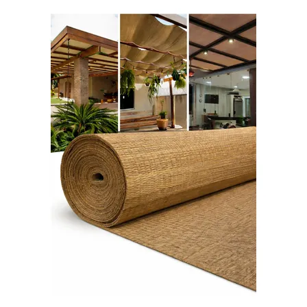 Esteira De Palha De Junco Natural Premium 20m X 1mt