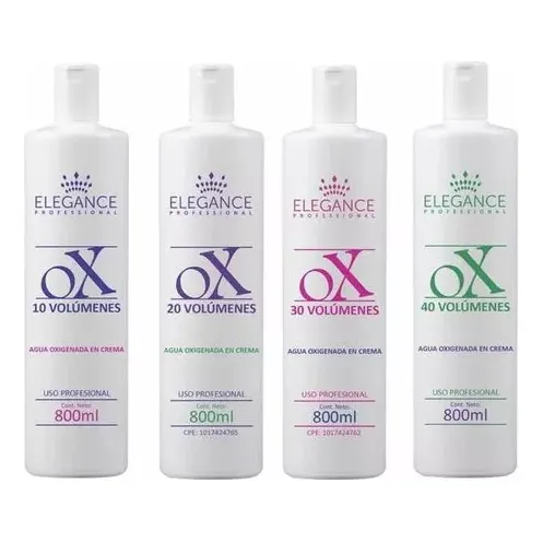 Agua Oxigenada Elegance De 800ml ( Todos Los Volumen)
