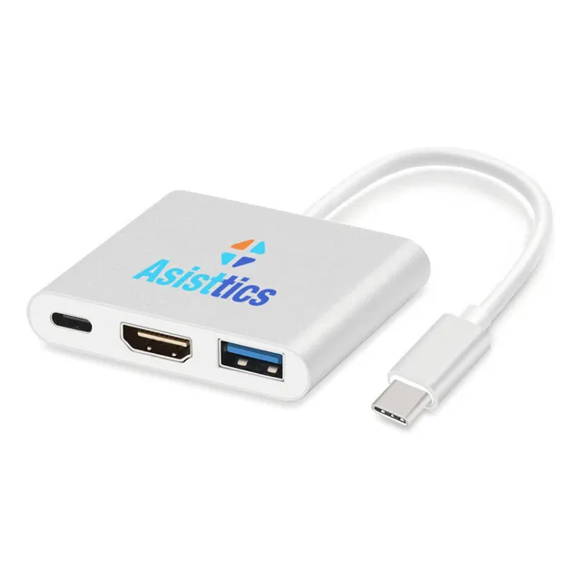 Adaptador Tipo C Hdmi Usb C Hub 3 En 1 Para Macbook Mac Win