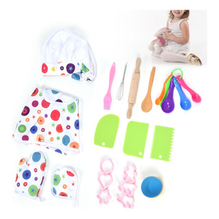 Juego De 26 Disfraces De Chef Para Niñas, Incluye Delantal Juego De 26 Disfraces De Chef Para Niñas, Incluye Delantal