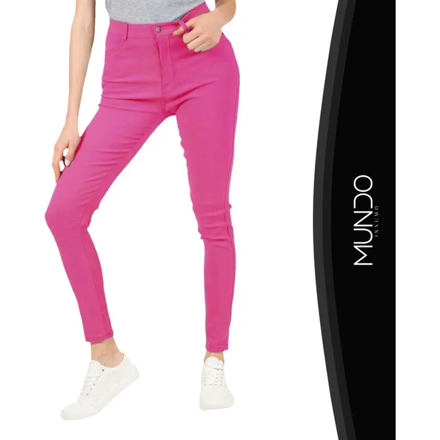 Pantalón Leggins Tipo Jeans Elástico De Mujer (colores)