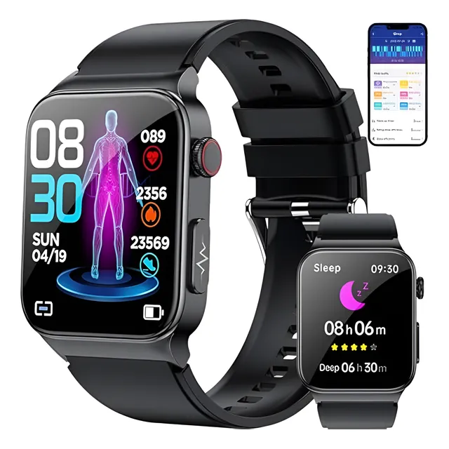 Reloj Inteligente Glucosa Smartwatch Medidor De Azucar Salud