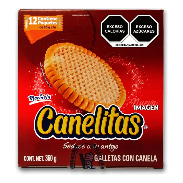 Galletas Canelitas Marinela C/12 Paquetines Cont.net. 360g