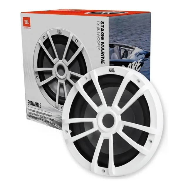 Subwoofer marino blanco Jbl 10 Stage Marine de 200 W Rms