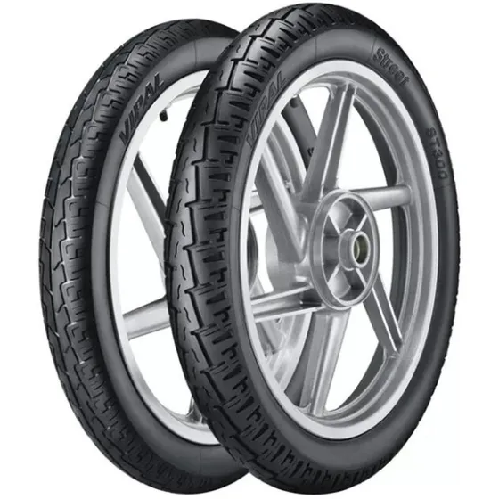 Vipal St300 Par Pneu Bis Biz Pop 80/100-14 + 60/100-17