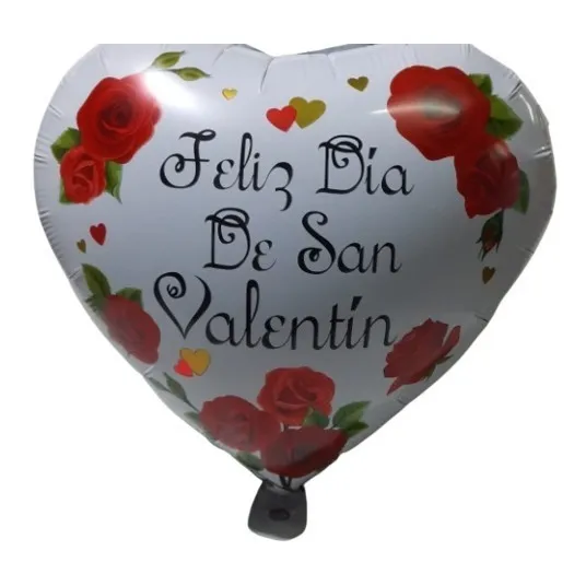 Pack X 10 Globos Feliz Día De San Valentin Met 18 PuLG