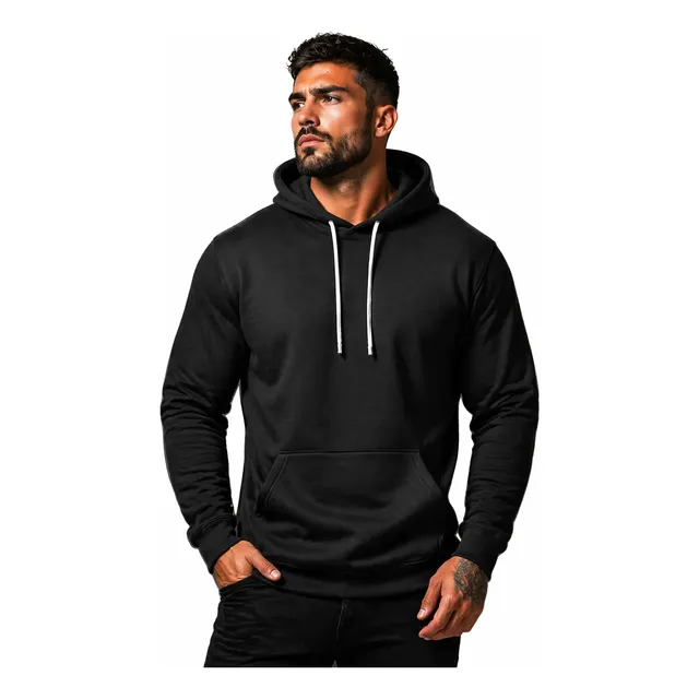 Blusa Moletom Canguru Liso Básico Premium Várias Cores