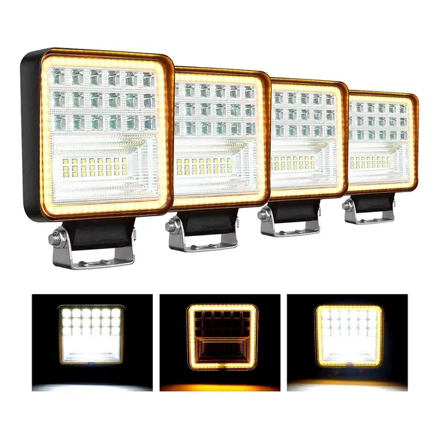 2par Faros Led Auxiliares Ojo De Angel Para Camion 16000lm