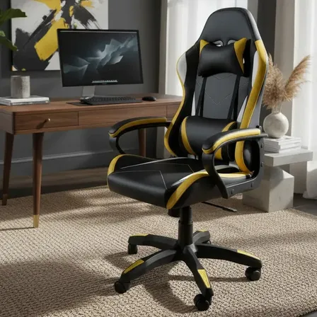 Cadeira Gamer Python Fly Ergonômica Giratória Altura Ajustável Amarela