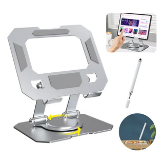 Soporte Tablet Giratoria Plegable Para iPad + Lápiz Tactil Soporte Tablet Giratoria Plegable Para iPad + Lápiz Tactil