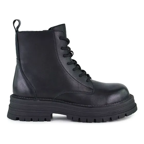 Bota Casual Taco Bajo Atia Cuero Marco Donatti Para Mujer