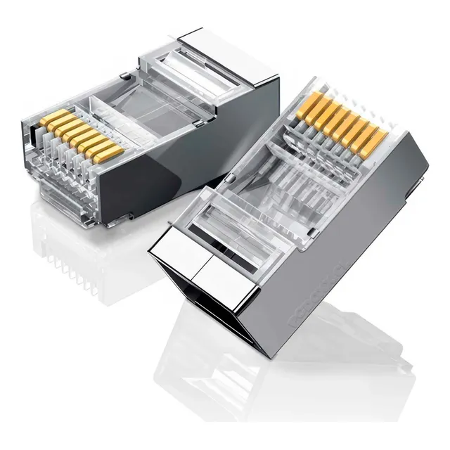 50x Conector Red Rj45 Metal Cat 6 Terminal Categoria 6