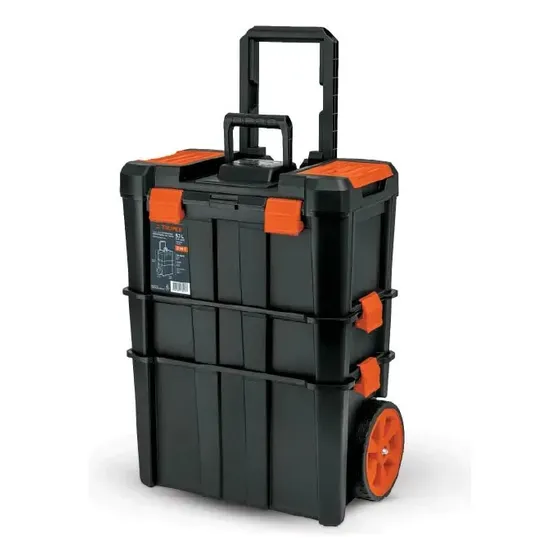 Caja Para Herramientas 19 X25 3 En 1 Desmontable Truper CHP-1925R Color Negro