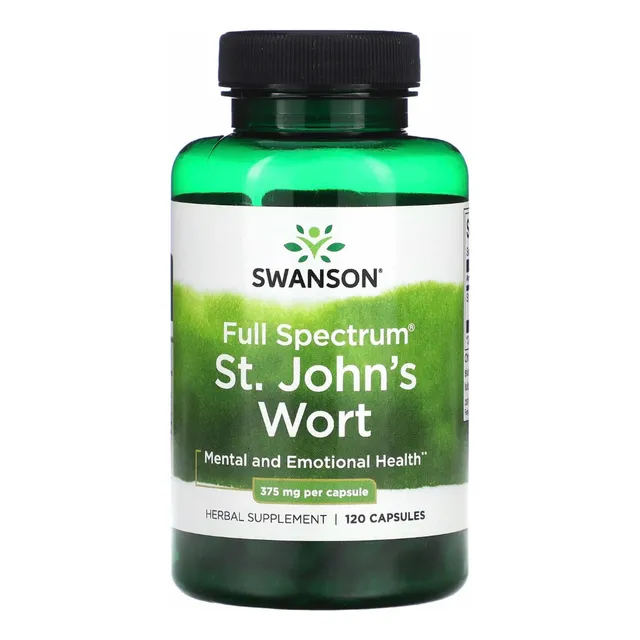 Hierba De Sn Juan / St. John's Wort Swanson 120 Cáps. 375mg Sabor Sin Sabor
