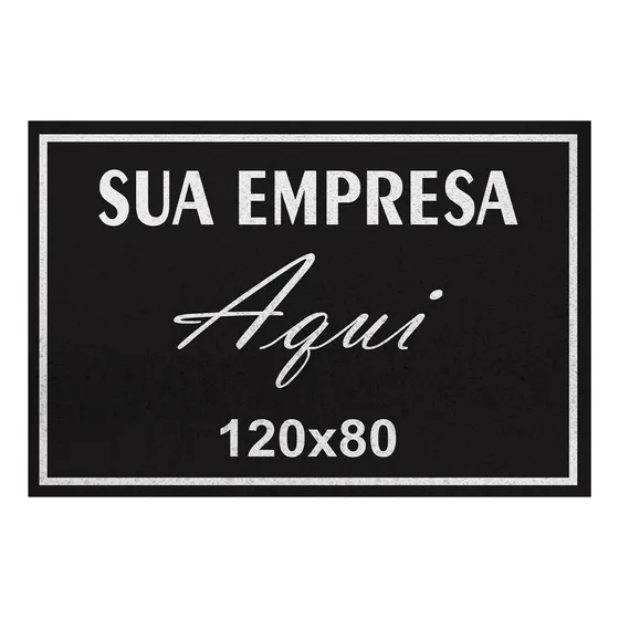 Tapete Capacho 120x80 Personalizado Resistente Cor Azul Comprimento 120 Cm Desenho Do Tecido Tapete Capacho Personalizado Largura 80 Cm