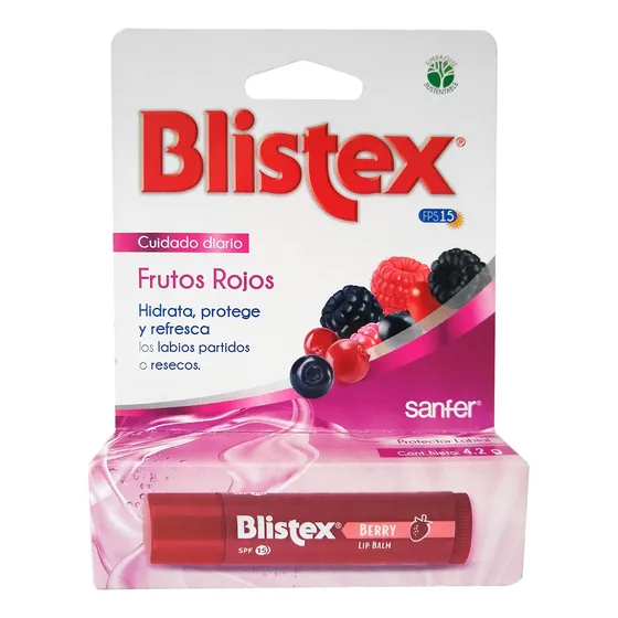 Blistex Bálsamo Labial Frutos Rojos 4.2gr Hidrata Y Protege