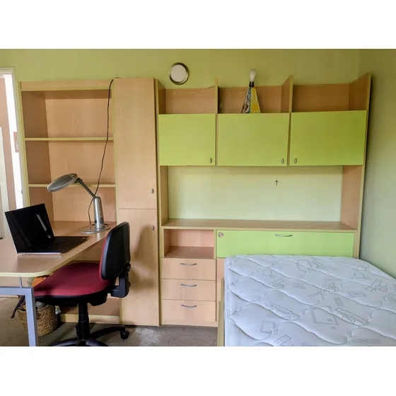 Mueble Modular Cama Individual Y Escritorio Centro Muebles