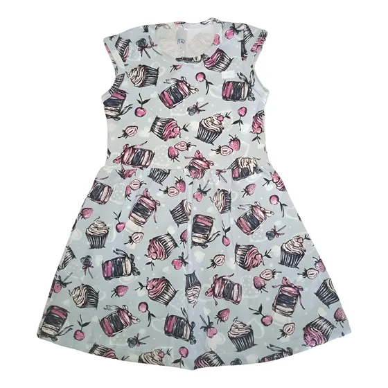 Vestido De Algodón De Niña Del Talle 4 Al 8