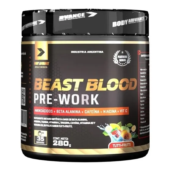 Beast Blood Pre Entrenamiento 35 Servicios -  Body Advance