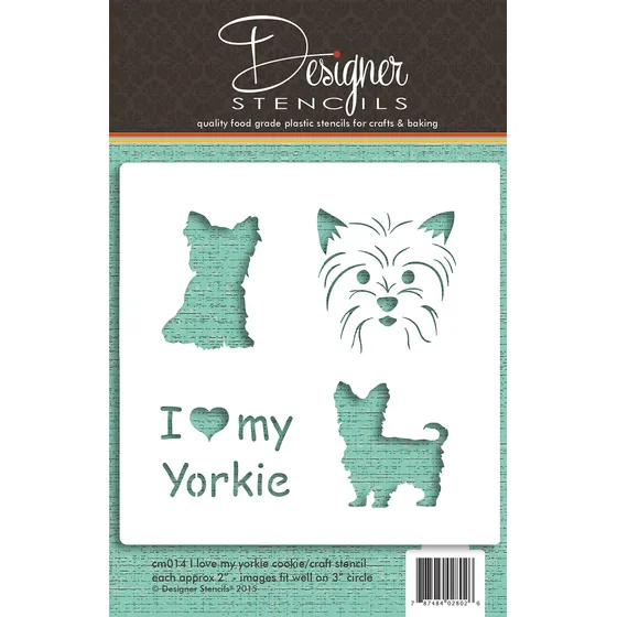 Plantilla Galleta Manualidad I Love My Yorkie Designer