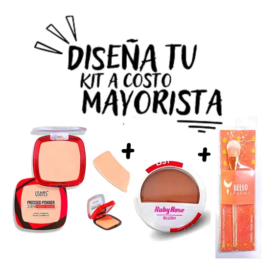 Kit Polvo Facial Infallible Ushas Ruby Rose