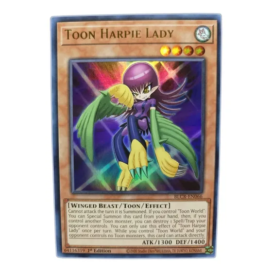 Yugi-oh! Toon Harpie Lady Blcr-en066 Ultra