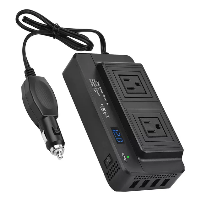 Inversor De Corriente Para Automovil Plug 300w 4 Puertos Usb