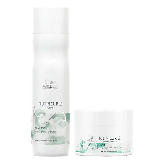 Shampoo + Mascarilla Para Ondas Y Rizos Wella Nutricurls