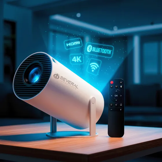 Smart Projetor Hy300 Mini Projetor Suporta 4k 5g Full Hd 4k Bluetooth Wifi Several Cor Branco Android 11.0 5g Tv Cinema Em Casa Branco