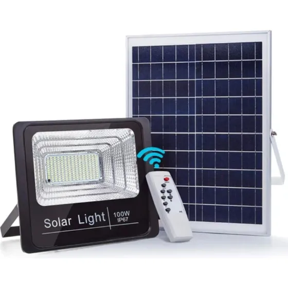Reflector Led 500w Lampara Panel Solar Control Remoto