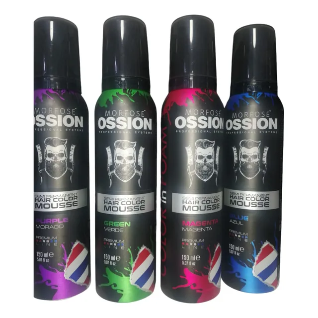 Ossion Morfose Hair Color Mousse Semipermanente Kit De 4 Env