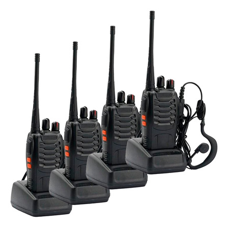 Kit X 4 Handy Baofeng Radio Bf-888s Bandas De Frecuencia 16 Color Negro Kit X 4 Handy Baofeng Radio Bf-888s Bandas De Frecuencia 16 Color Negro