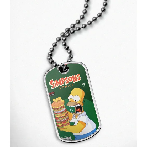 Plaquitas Militares Homero Simpson Collar O Llavero