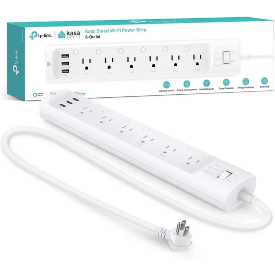 Regleta 6 Tomas Inteligentes 3 Usb, Funciona Con Alexa Y Goo