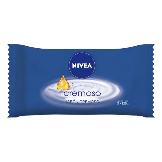 Jabón en barra Nivea Cremoso 125 g pack x 3