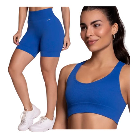 Conjunto Fitness Feminino Canelado Sem Costura Selene Conjunto Fitness Feminino Canelado Sem Costura Selene