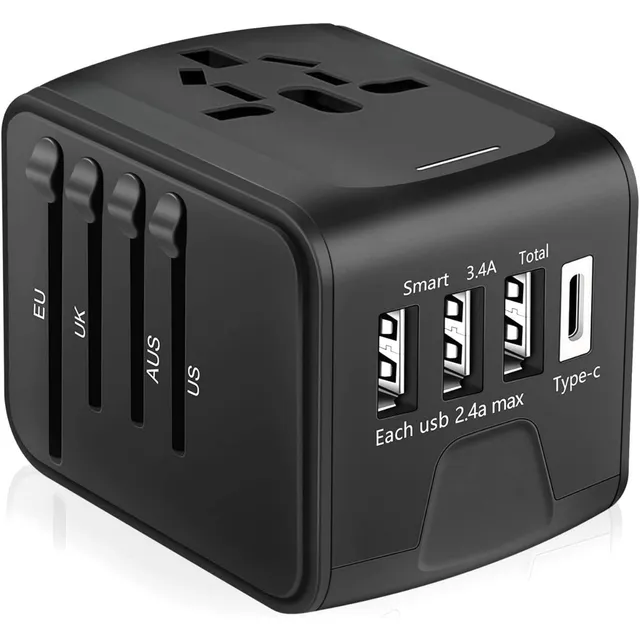 Enchufe Adaptador De Viaje Universal Todo En Uno