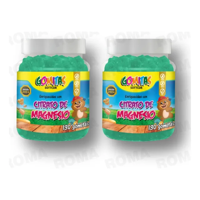 Pack 2 Gomitas Citrato De Magnesio Niños 260und Sottcor Labs