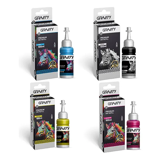 Pack 4 Tintas Impresora Premium Gravity