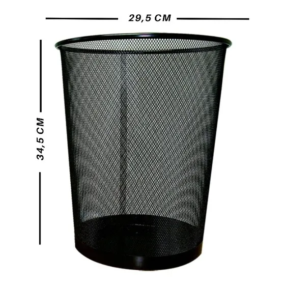Papelera Malla De Metal Grande (papelera Metálica Grande)