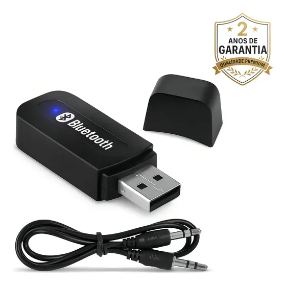 Receptor De Música Sem Fio Bluetooth P2 Usb Adaptador Áudio Portátil Automotivo Marca : RR88