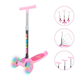 Patinete Infantil 3 Rodas Com Led Dobrável Menino Menina Patinete Infantil 3 Rodas Com Led Dobrável Menino Menina