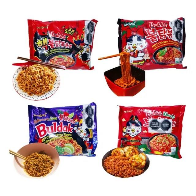 Pack Fideos Ramen Samyang Buldak Sabor Pollo Picante 4u