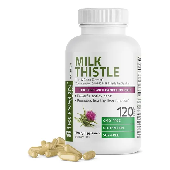 Cardo Mariano / Lechoso 1000 Mg 120 Capsulas Bronson